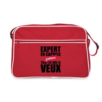 expert en caprice j'obtiens tout ce que je veux - Sac Retro - rouge/blanc - Devant