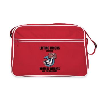 Bricklifting Humor: Beyond Ordinary Weights Bricks - Retro Bag - red/white - Front