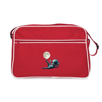 Bébé extraterrestre au décollage - Sac Retro - rouge/blanc - Devant