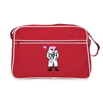 Médecins Médecins Hôpital Lapin Lapin enfants enfant - Sac Retro - rouge/blanc - Devant