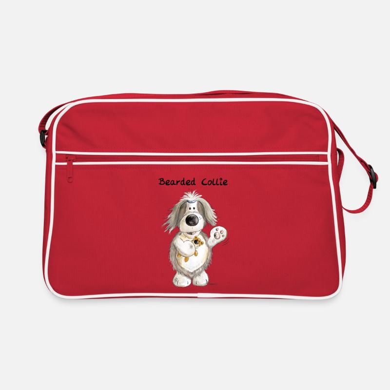 Bearded Collie With Teddy Retro Bag
