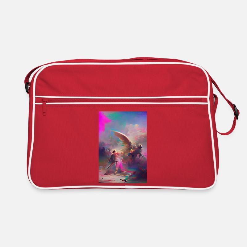 Samurai Warrior Angel Final Battle Pastel Artwork Sac Retro
