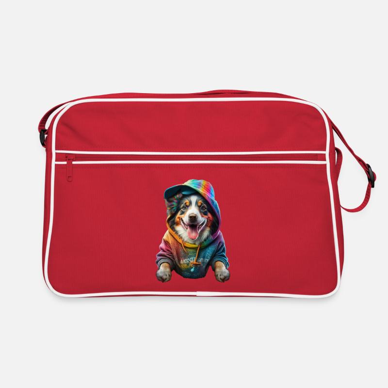 Stylish Pup - Retro Tasche - Rot/Weiß