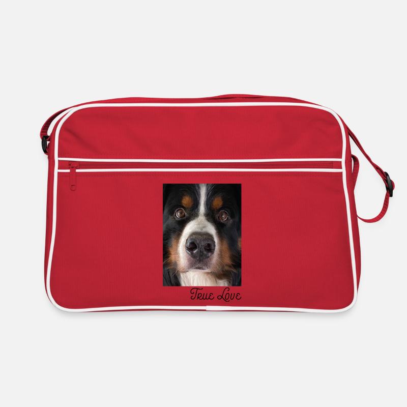 Gesicht Berner Sennenhund Retro Tasche