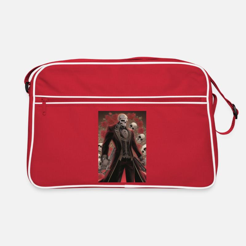 Totenkopf Mann Retro Tasche