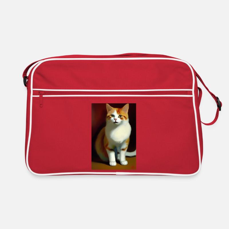Katzen Bild Retro Tasche