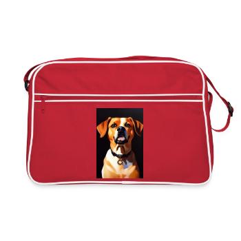 Photo de chien - Sac Retro - rouge/blanc - Devant