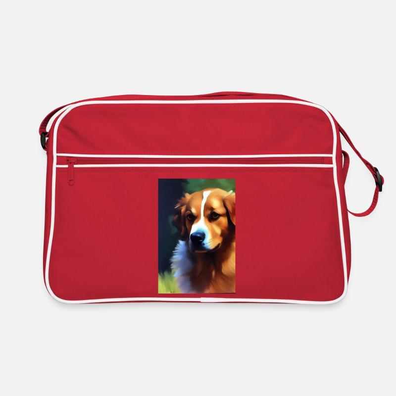 Hunde Bild Retro Tasche