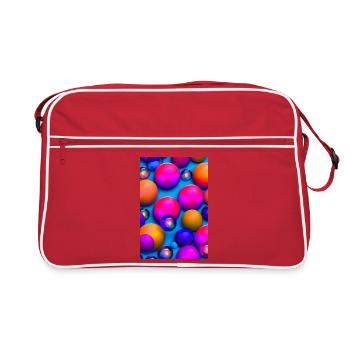 Colorful bubbles - Retro Bag - red/white - Front