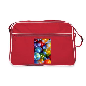 Colorful bubbles - Retro Bag - red/white - Front