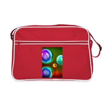 Colorful bubbles - Retro Bag - red/white - Front