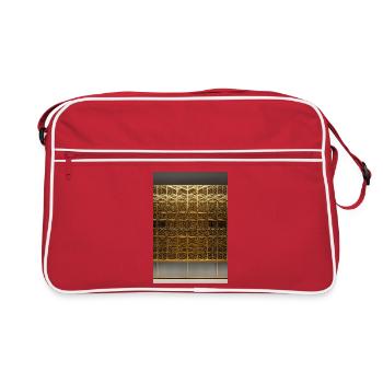 Gold Muster - Retro Tasche - Rot/Weiß - Vorne