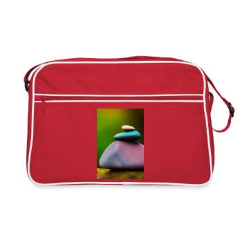 Colorful stones - Retro Bag - red/white - Front