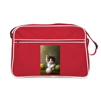 Bébé chat - Sac Retro - rouge/blanc - Devant