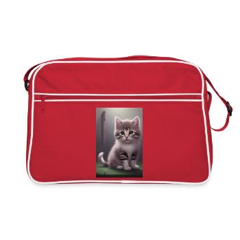 Bébé chat - Sac Retro - rouge/blanc - Devant