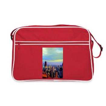 Horizon de la ville de New York - Sac Retro - rouge/blanc - Devant