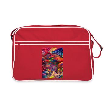 Abstract art - Retro Bag - red/white - Front