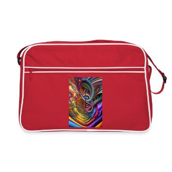 Abstract art - Retro Bag - red/white - Front