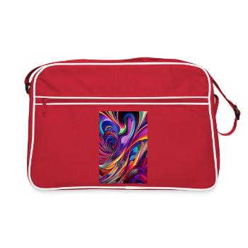 Abstract art - Retro Bag - red/white - Front