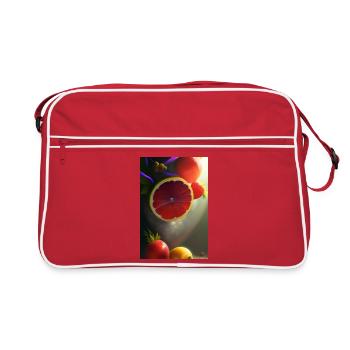 Früchte - Retro Tasche - Rot/Weiß - Vorne