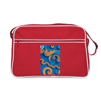 Abstract art - Retro Bag - red/white - Front
