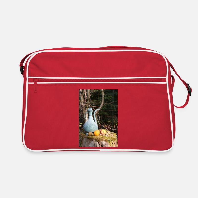 Kupferkännchen im Schwarzwald - Retro Tasche - Rot/Weiß