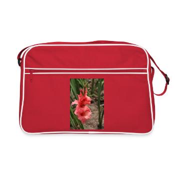 Gladiolus – starch in bloom - Retro Bag - red/white - Front