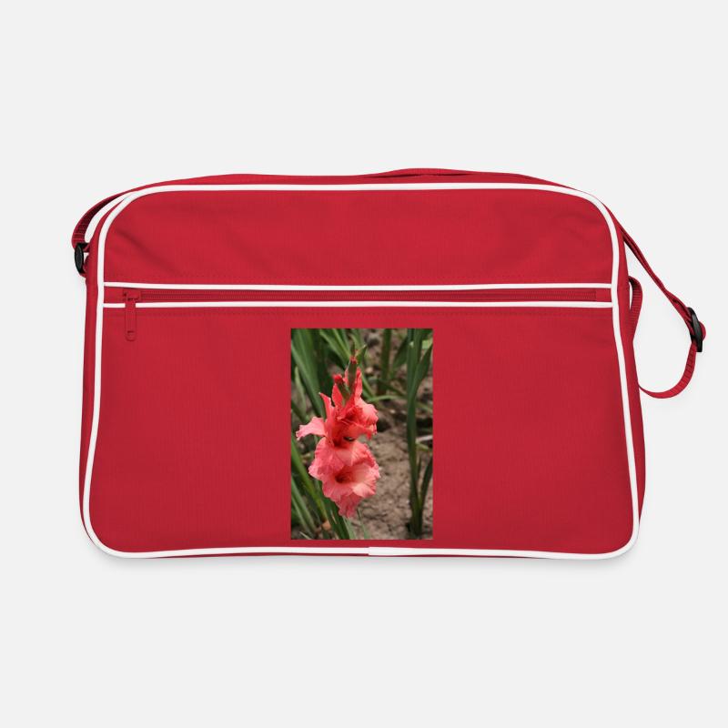 Gladiole – Stärke in Blüte Retro Tasche