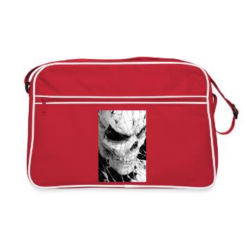 Skull Net Noir & Blanc - Sac Retro - rouge/blanc - Devant