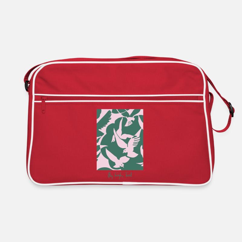 Fly High, Bird – Elegantes Vogel-Design Retro Tasche
