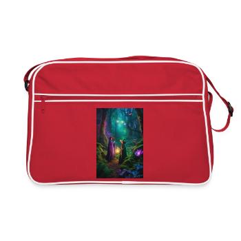 Moonlit Coven in Enchanted Forest - Retro Bag - red/white - Front
