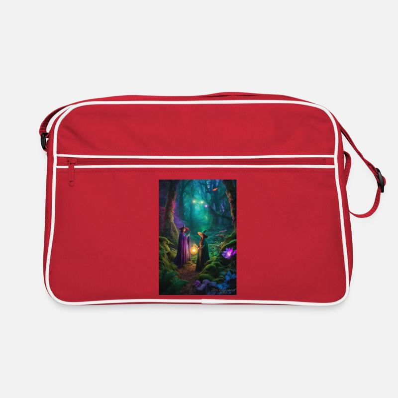 Moonlit Coven in Enchanted Forest Retro Bag
