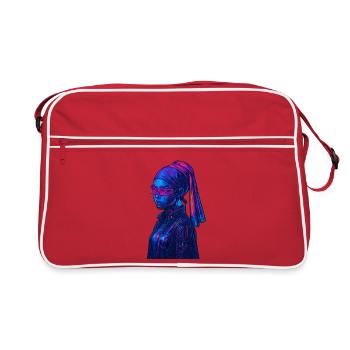 Cyberpunk avec perle - Sac Retro - rouge/blanc - Devant