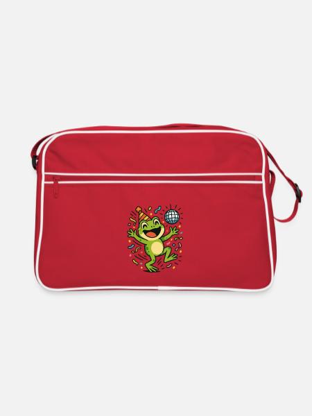 Party Frog - Retro Bag - red/white - Front