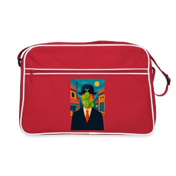 Man (with a swollen dog) - Retro Bag - red/white - Front