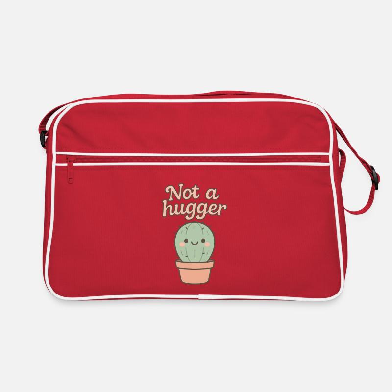 Not a Hugger – Kaktus mit Charakter Retro Tasche