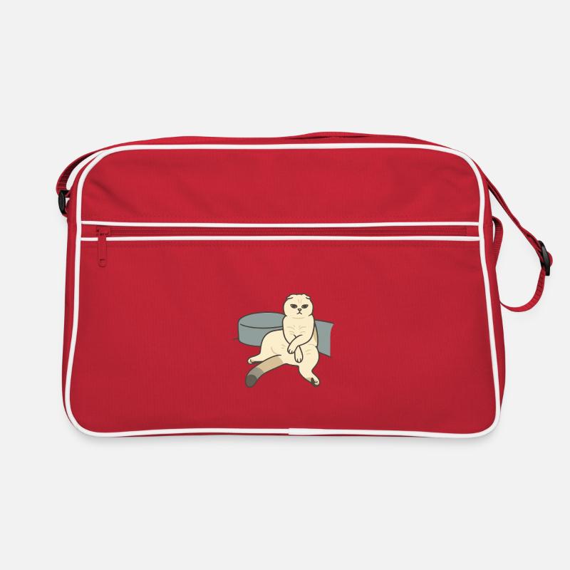Scottish fold kitten assessing eyesight Retro Bag