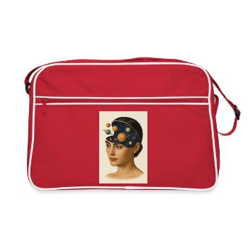 Astronomy Mind - Retro Tasche - Rot/Weiß - Vorne