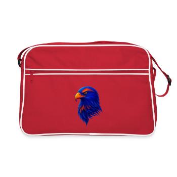 Colored eagle in neon style - Retro Bag - red/white - Front