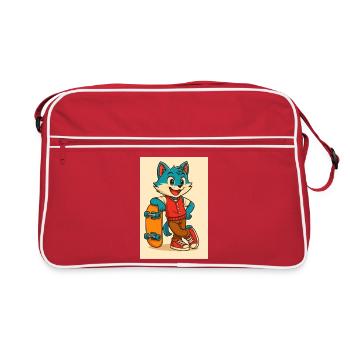 Trottinette Fox avec planche à roulettes - Sac Retro - rouge/blanc - Devant