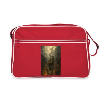 "The Path Between – Heaven, Hell and Human Fear" - Retro Tasche - Rot/Weiß - Vorne