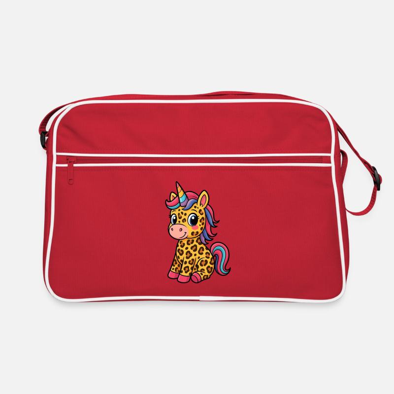Licorne léopard - Conception de dessin animé mignon Sac Retro