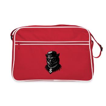 Hibou des raps - Sac Retro - rouge/blanc - Devant