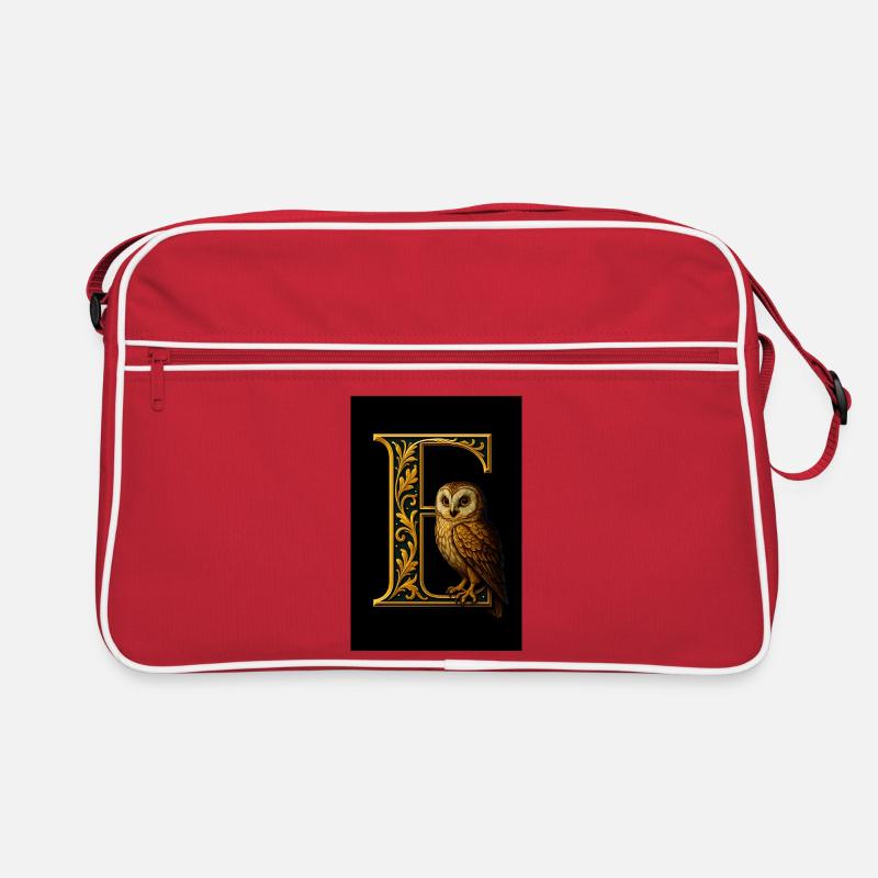 E - Magisches Ornament mit Eule Retro Tasche