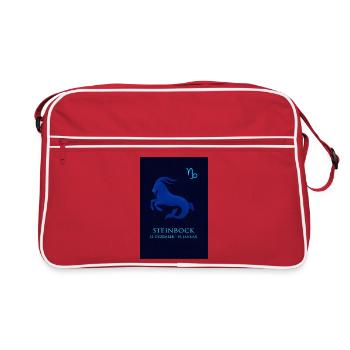 Capricorne, signe du zodiaque, design du 22 décembre au 19 janvier - Sac Retro - rouge/blanc - Devant