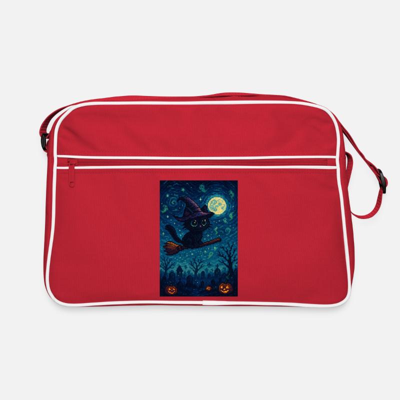 Jeu Halloween chat comme sorcière Sac Retro