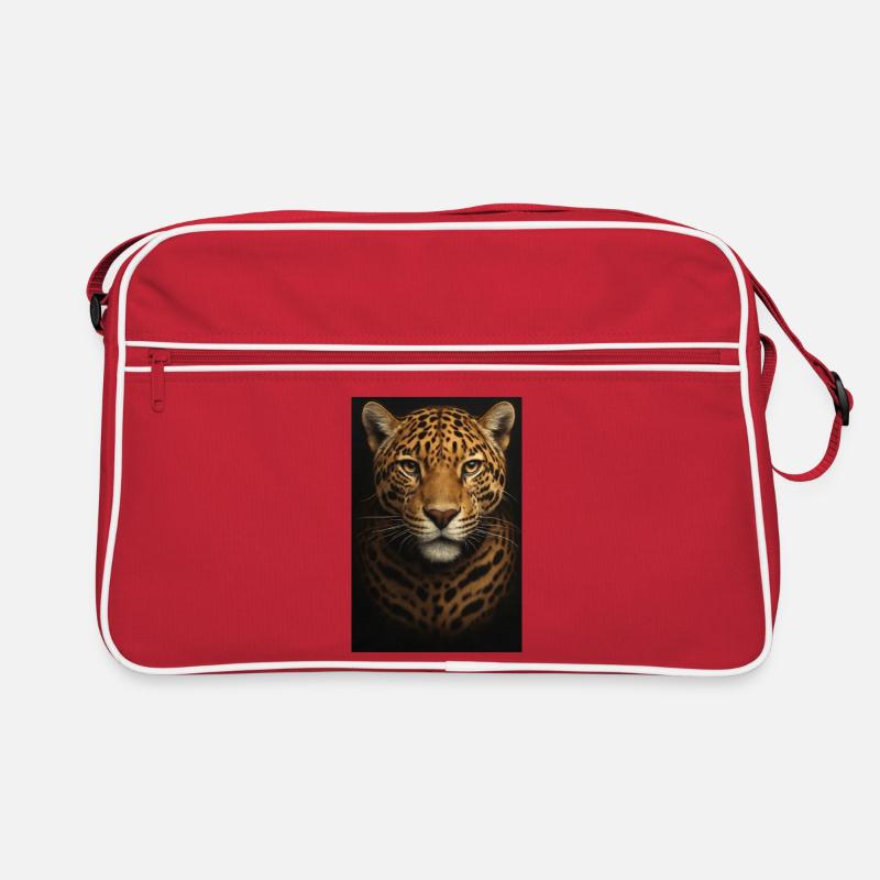 Datenanalyse-Illustration mit Leopard Retro Tasche