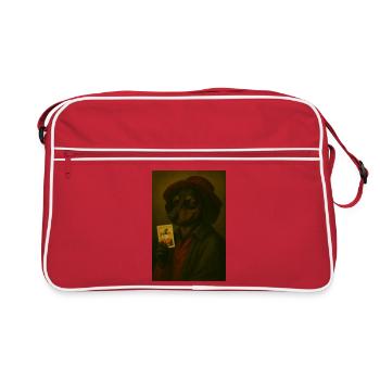Chien avec carte joker - Sac Retro - rouge/blanc - Devant
