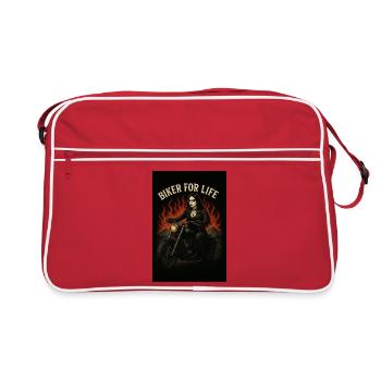 Goth motard fille - Sac Retro - rouge/blanc - Devant