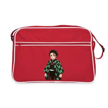 Hero Checkerboard Kimono Green Saber - Retro Bag - red/white - Front